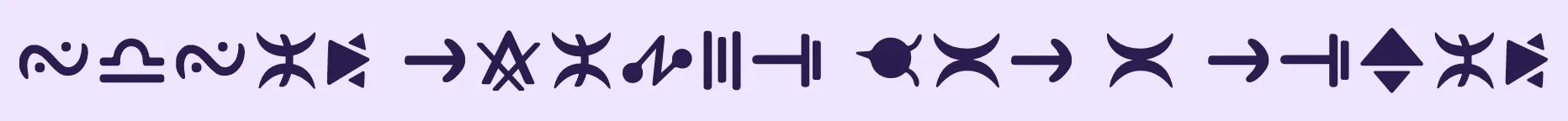EVERY SCRIPT HAS A STORY, written in Theraprism symbol substitution cipher (Gravity Falls)