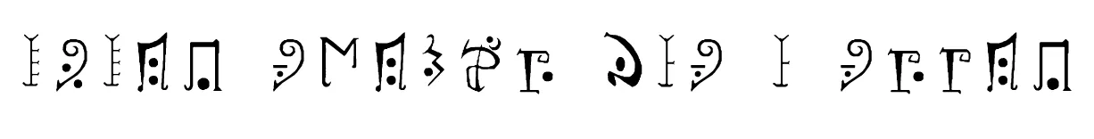 EVERY SCRIPT HAS A STORY, written in Predacon alphabet (Beast Wars Transformers)