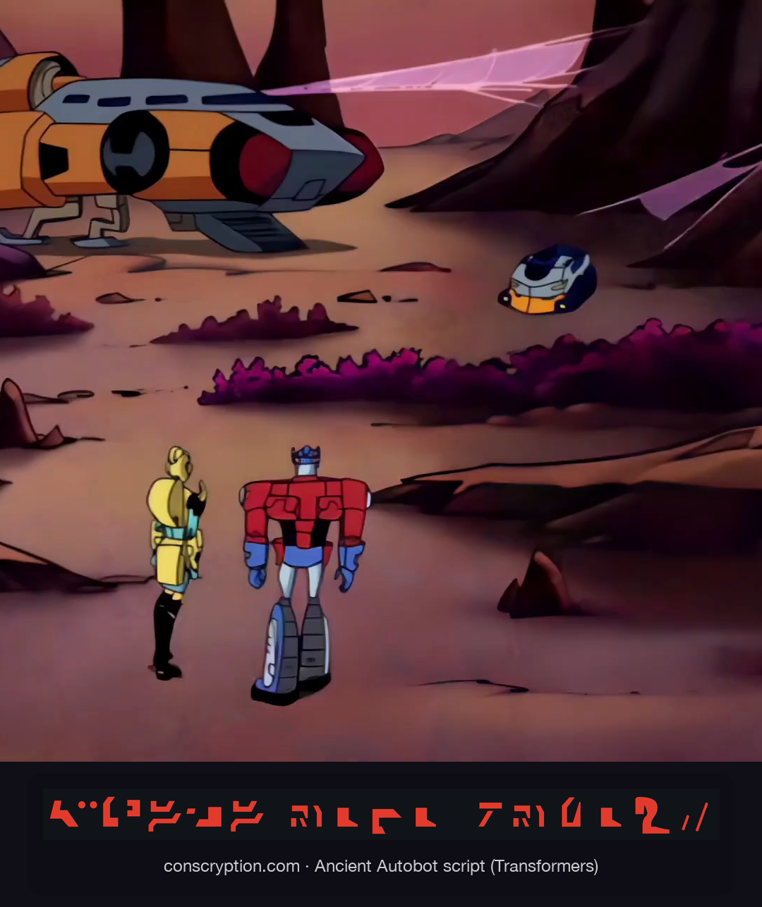 Sentinel Prime Is Pitiful (Ancient Autobot script (Transformers))