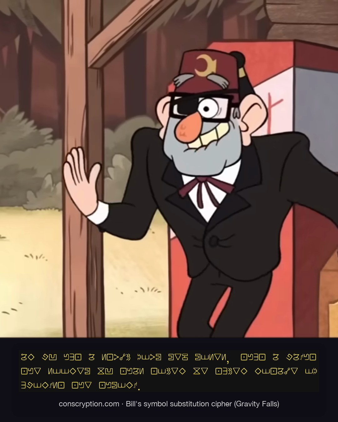 Bill’s Touch-Tone Telephone (Bill's symbol substitution cipher (Gravity Falls))