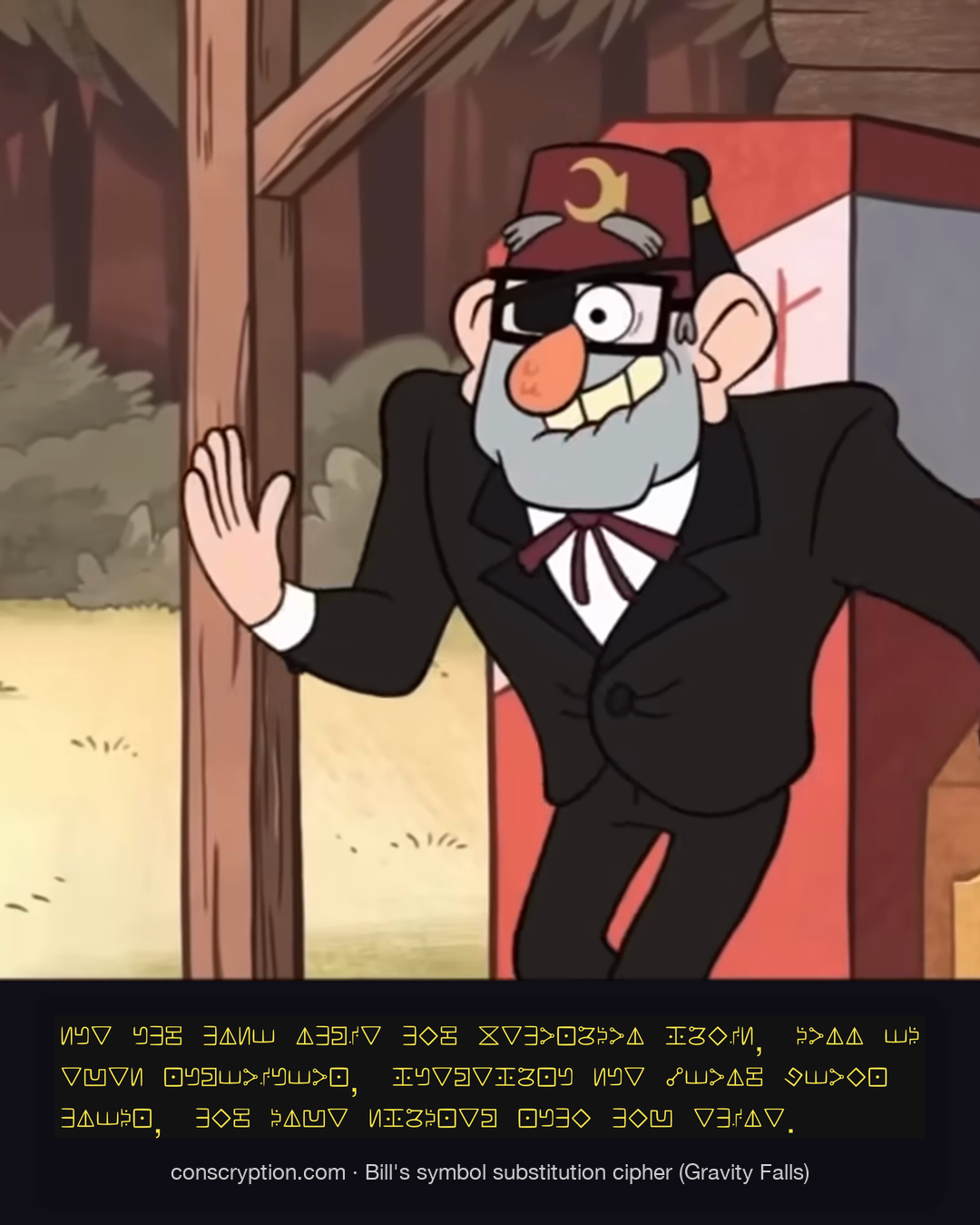 Bill’s Touch-Tone Telephone (Bill's symbol substitution cipher (Gravity Falls))